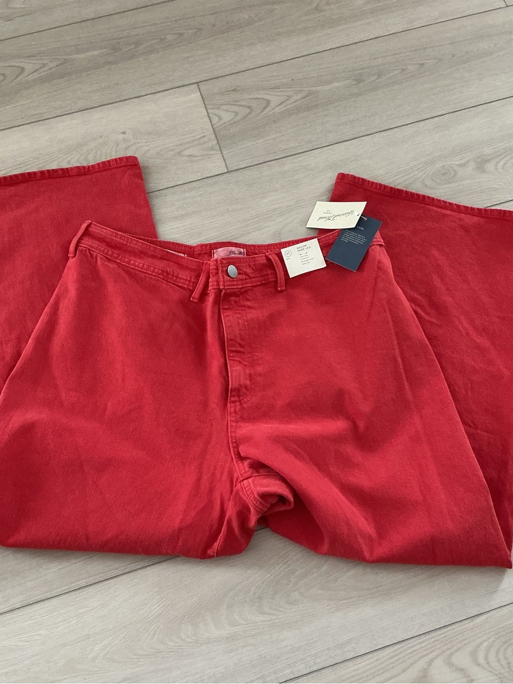 Universal Thread Wide Leg Jeans in Bright Red